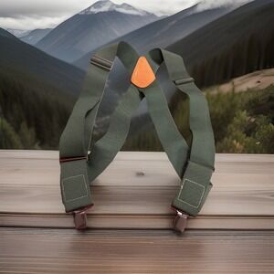 Duluth Trading Co Men Dark Green Adjustable Clip 2" Wide Heavy Duty Suspenders